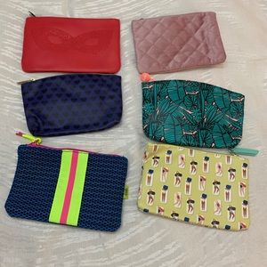Lot of 6 Ipsy makeup bags